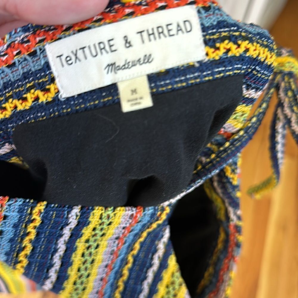 Madewell Texture & Thread Multi Color Crochet Tie… - image 5